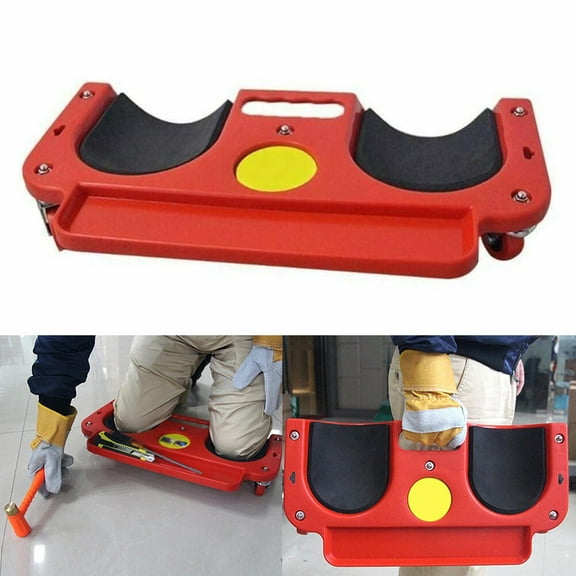 Rolling Knee Pad Wheels Soft Lining Rolling Wheeled Pads Platform Workers' Tool for Construction, Auto Repair and Maintenance