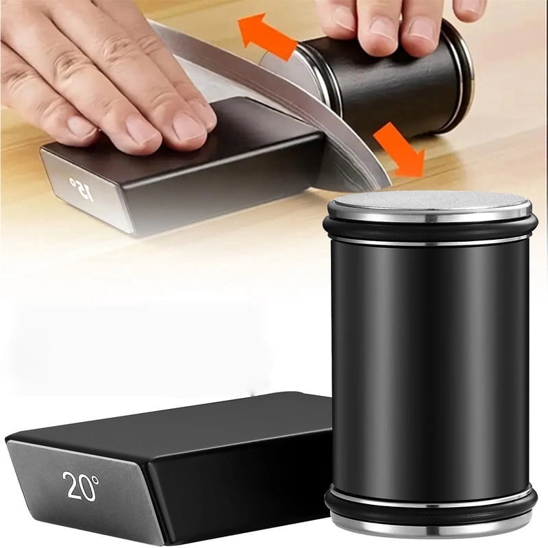 Rolling Knife Sharpener – 15° & 20° Precision Angle Sharpening System with Magnetic Guide for Professional Results