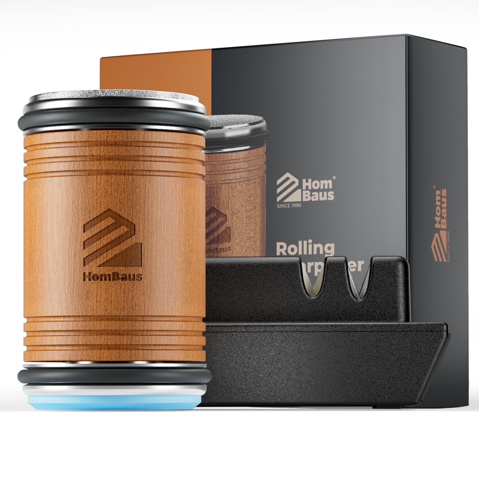 Rolling Knife Sharpener 15 and 20 Degrees Angle Base for Kitchen