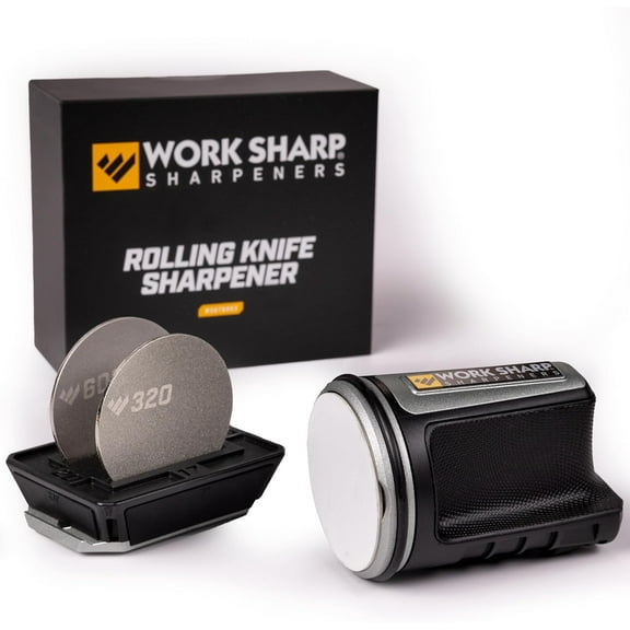 Rolling Knife Sharpener- 4 Sharpening Angles - For All Kitchen Knife Sets