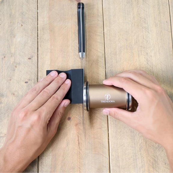 Rolling Knife Sharpener Kit  15    & 20    Magnetic Angle Guide  Dual-Sided Diamond Sharpening Plates  Professional Knife Sharpening System for Chef & Kitchen Knives