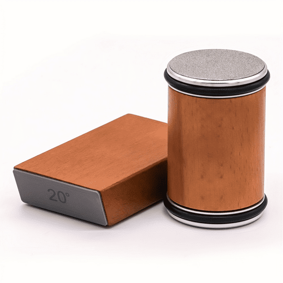 Rolling Knife Sharpener Kit with 15 & 20 Angles, Diamond Plates & Magnetic Base for Kitchen & Outdoor Knives