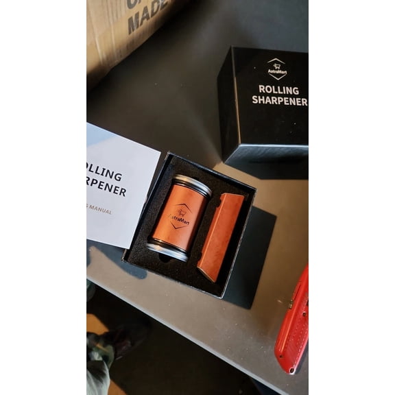 Rolling Knife Sharpener - Kitchen Tool For Razor-Sharp Blades Honing Grinding &