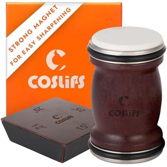 Rolling Knife Sharpener - Multi Angle Knife Sharpeners Tool Kit for Kitchen & Chef Knives, Diamond & Ceramic Honing Discs with 12, 15, 20, 25 Magnetic Base - Manual Safe Roller Sharpening