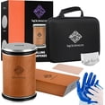 thumbnail image 1 of Multi Angle Rolling Knife Sharpener Tool w/Diamond & Ceramic Discs #1000/#3000, Knife Sharpening Kit having Finger Guard, Gloves & Travel Bag, 1 of 3