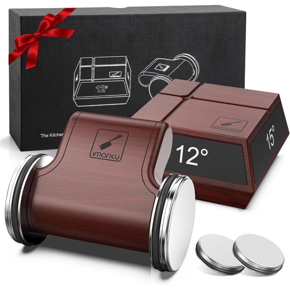 Rolling Knife Sharpener Tool, imarku Knife Sharpening with 2 Diamond Disc, Professional Knife Sharpener Kit with 4 Magnetic Angle Offer 12/13/15/20°,Fathers Day Gifts
