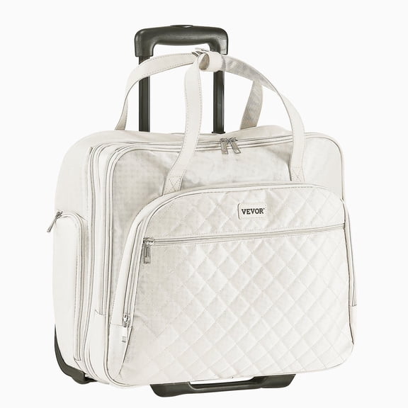 Rolling Laptop Bag with Telescoping Handle 2 Fixed Wheels Fits 15.6 Inch Laptop Wheeled Briefcase for Travel Business Office Men Women