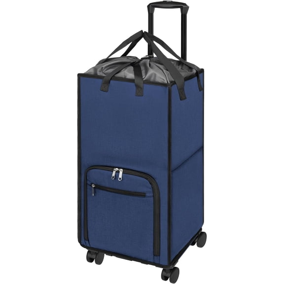 Rolling Laundry Basket with Wheels, 90L Freestanding Collapsible Laundry Hamper Bag for Clothes Storage, Removable Wheeled Cart for College Dorm Apartment Laundry Room Bathroom