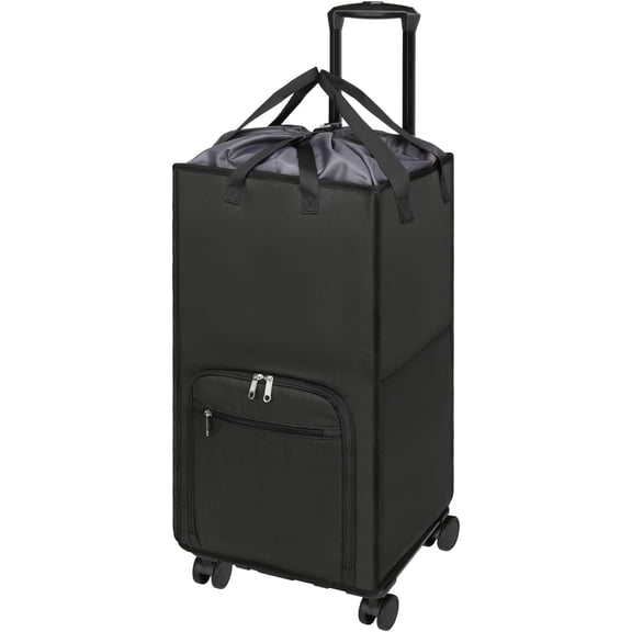 Rolling Laundry Basket with Wheels, 90L Freestanding Collapsible Laundry Hamper Bag for Clothes Storage, Removable Wheeled Cart for College Dorm Apartment Laundry Room Bathroom