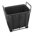 thumbnail image 1 of Rolling Laundry Cart, Heavy Duty Utility Cart with Waterproof Liner - 260 LBS Capacity - Swivel Wheels, Black, 1 of 9