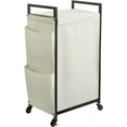 Rolling Laundry Hamper with Lid,Large Laundry Basket Organizer with
