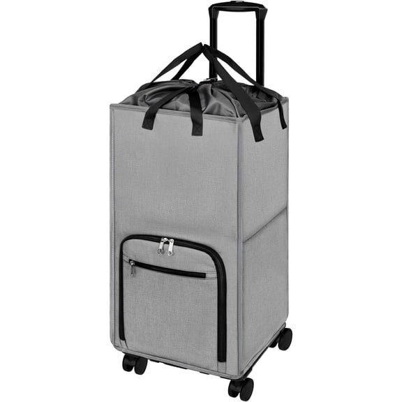 Rolling Laundry Hamper with Wheels, Large 90L Freestanding Collapsible Laundry Basket Bag for Clothes Storage, Heavy Duty Removable Wheeled Cart for College Dorm Apartment Laundry Room Bathroom