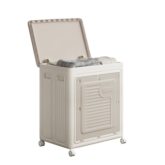 Rolling Laundry Hamper with Lid, 150L Large Capacity Clothes Hampers for Laundry, Plastic Laundry Baskets with Wheels for Laundry Room