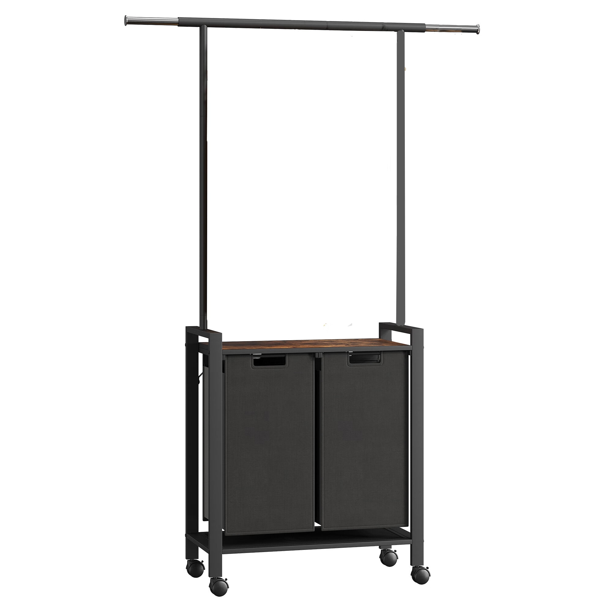 Rolling Laundry Sorter Cart with with Wheels and 2 Removeable Laundry