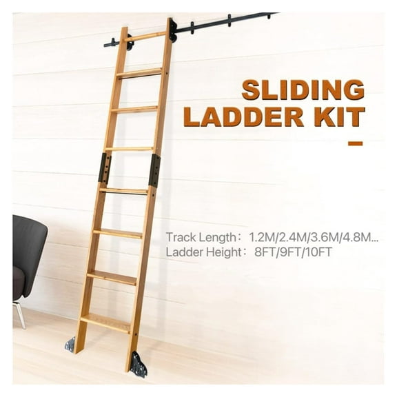 Rolling Library Ladder Hardware Kit, 4FT Extension Kit