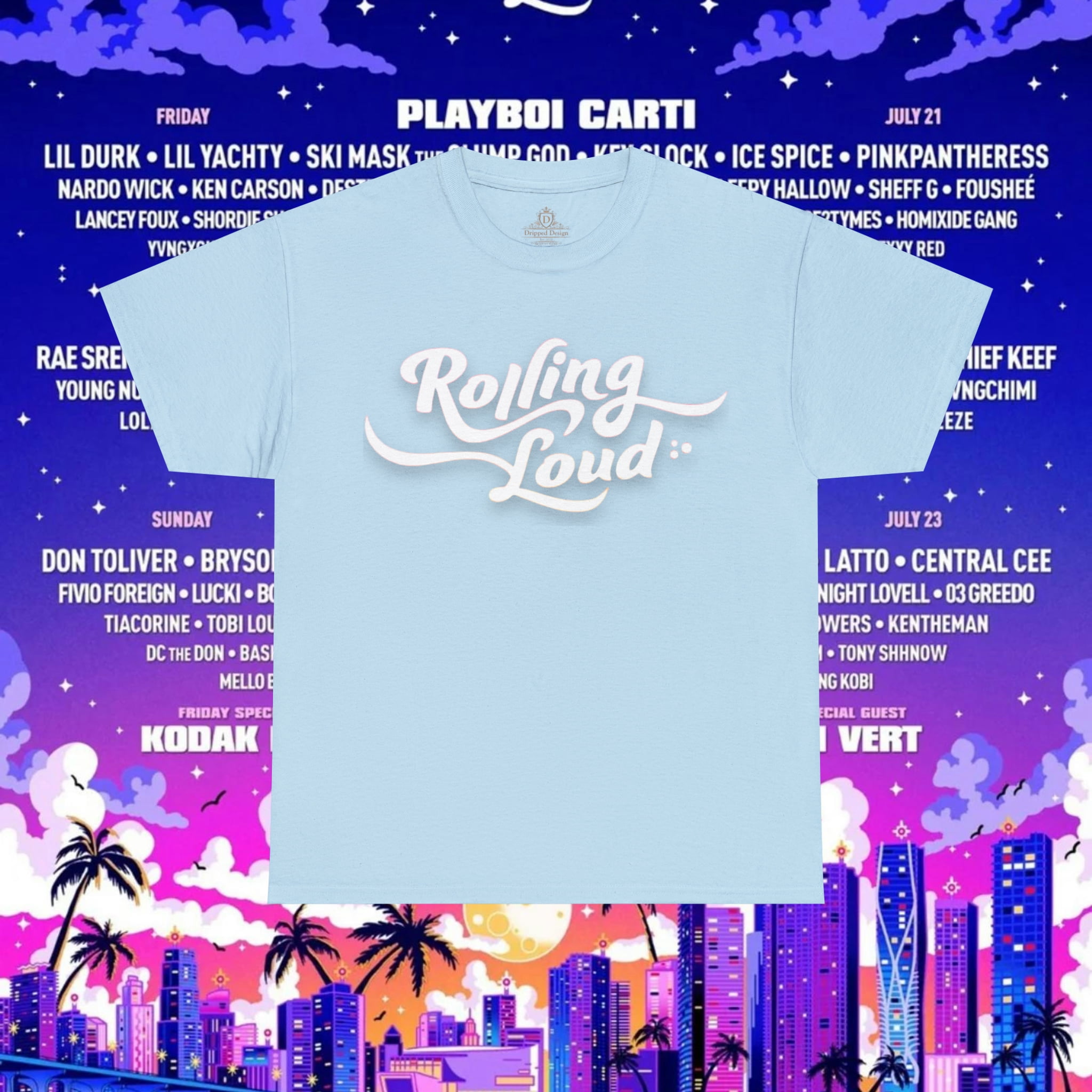 Rolling Loud Festival Lineup 2023 Miami Unisex TShirt