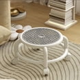 thumbnail image 1 of Rolling Low Stool with 360° Swivel Wheels and Ergonomic Cushion, Compact Wheeled Seat for Shoe Bench Pet Rest or Craft Work, Space-Saving Movable Stool for Home and Dorm, 1 of 6