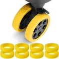 thumbnail image 1 of Rolling Luggage Wheel Protecter 1/12Pcs Silicone Travel Rolling Suitcase Reduce Noise Wheel Castor Trolley Sleeve Accessories yellow 8pcs, 1 of 6