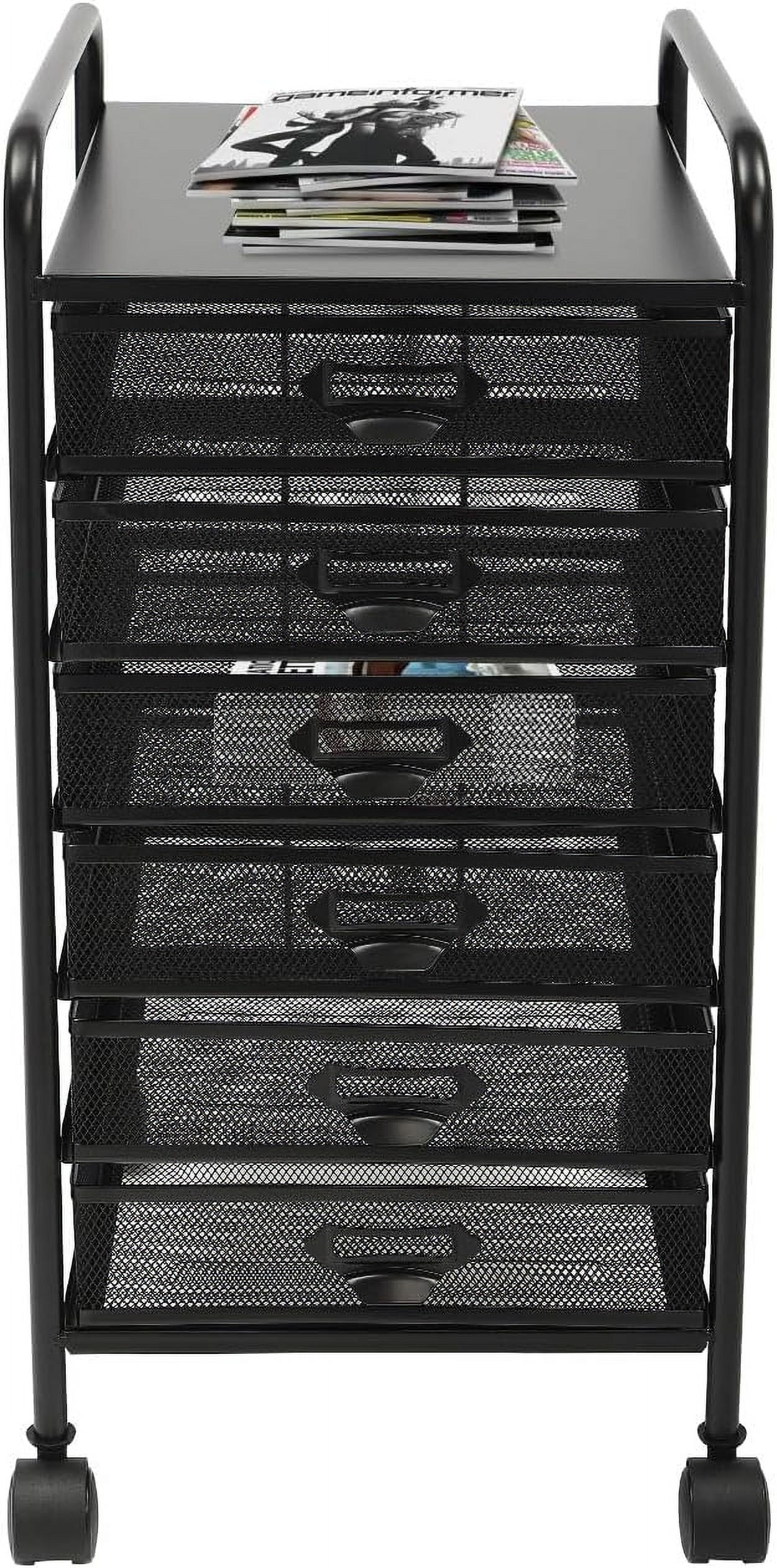 Sbanmao Rolling File Cart With 4 Storage Drawers, Filing Cabinet For Home Office