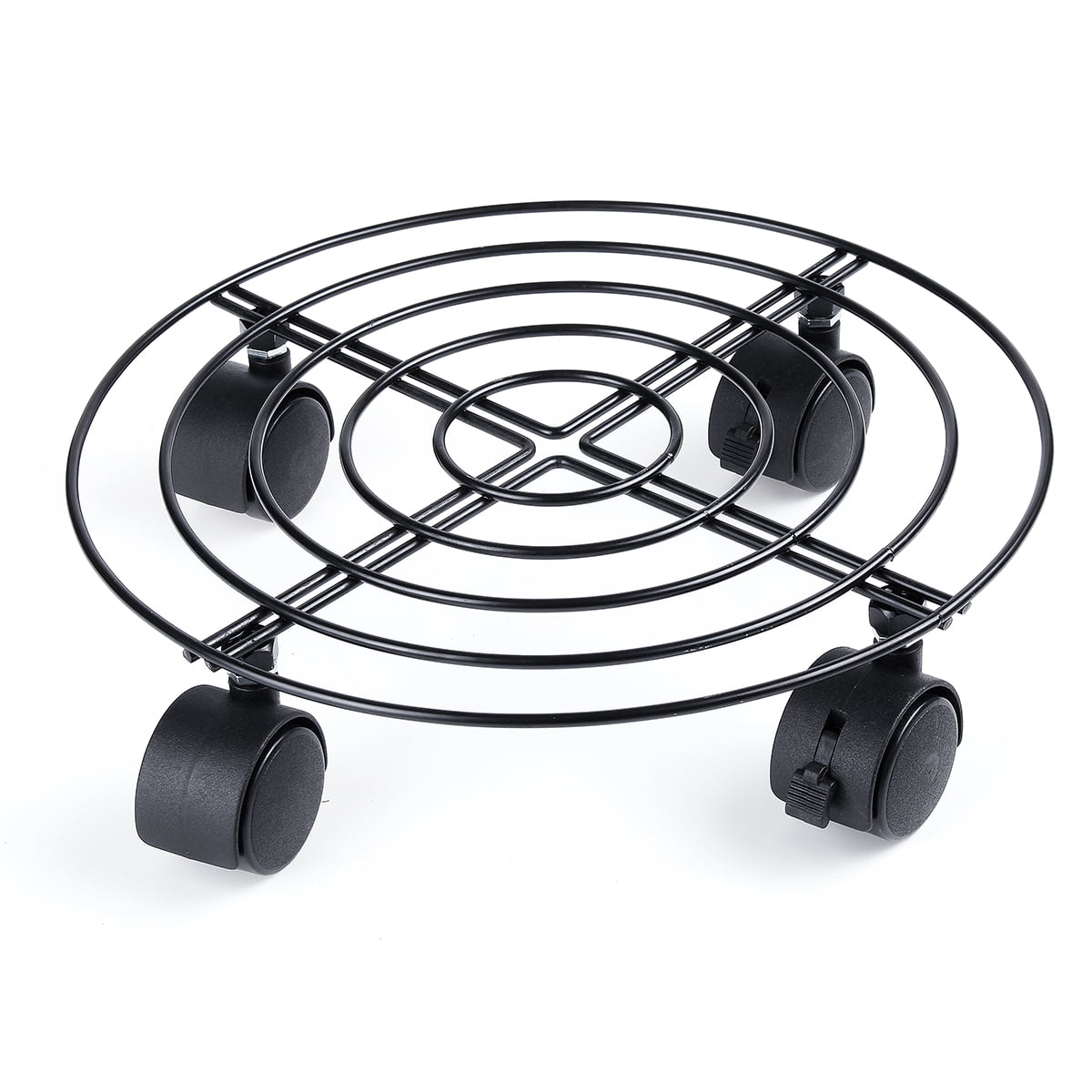 Rolling Metal Plant Caddy 1113.7" Iron Round Plant Stand on Wheels