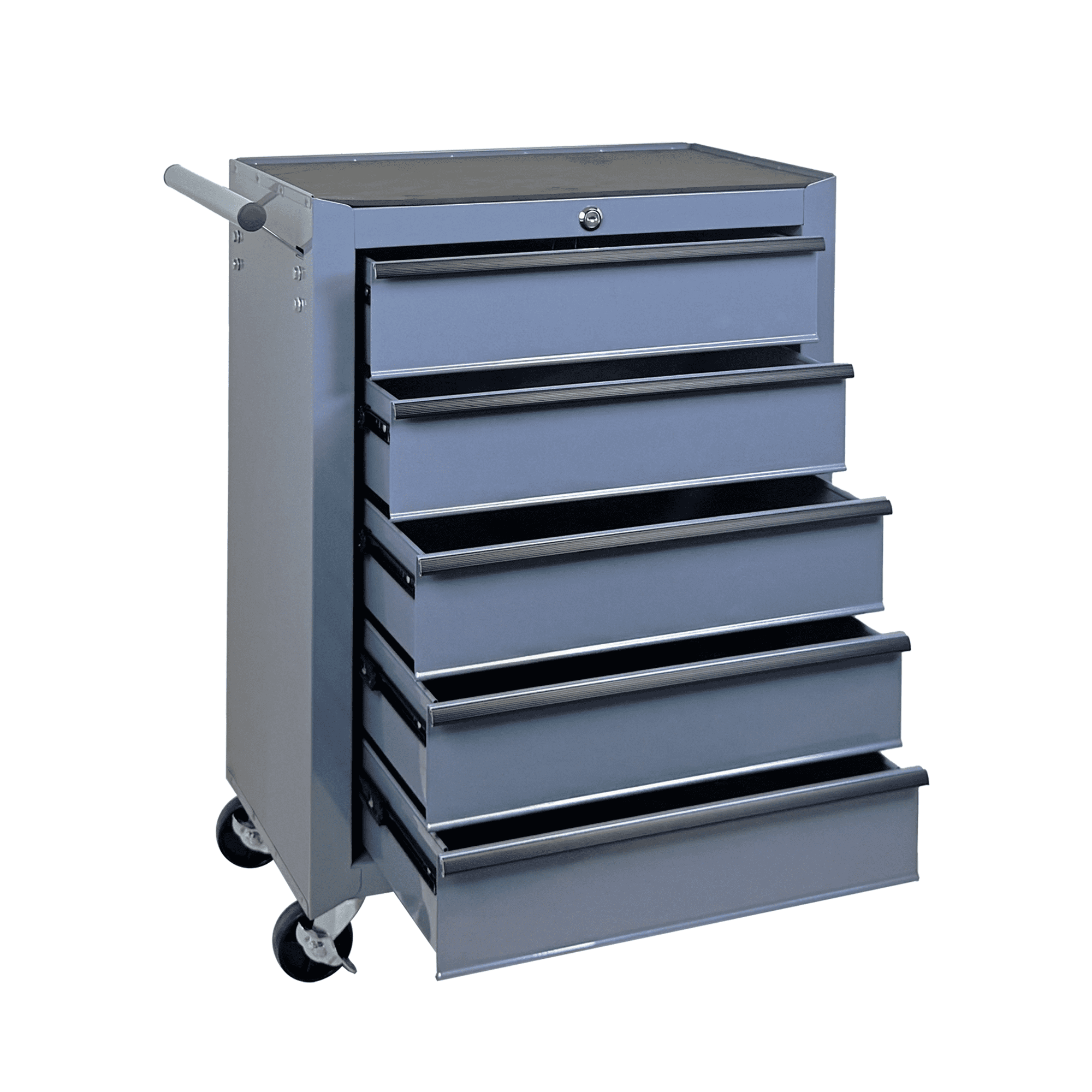 Rolling Metal Tool Chest,20 Inch 5-Drawer Tool Storage Cabinet with Lockable Casters & Steel Top Work Surface, Removable Tool Box, Mobile Tool Cart Organizer for Garage Workshop,Grey