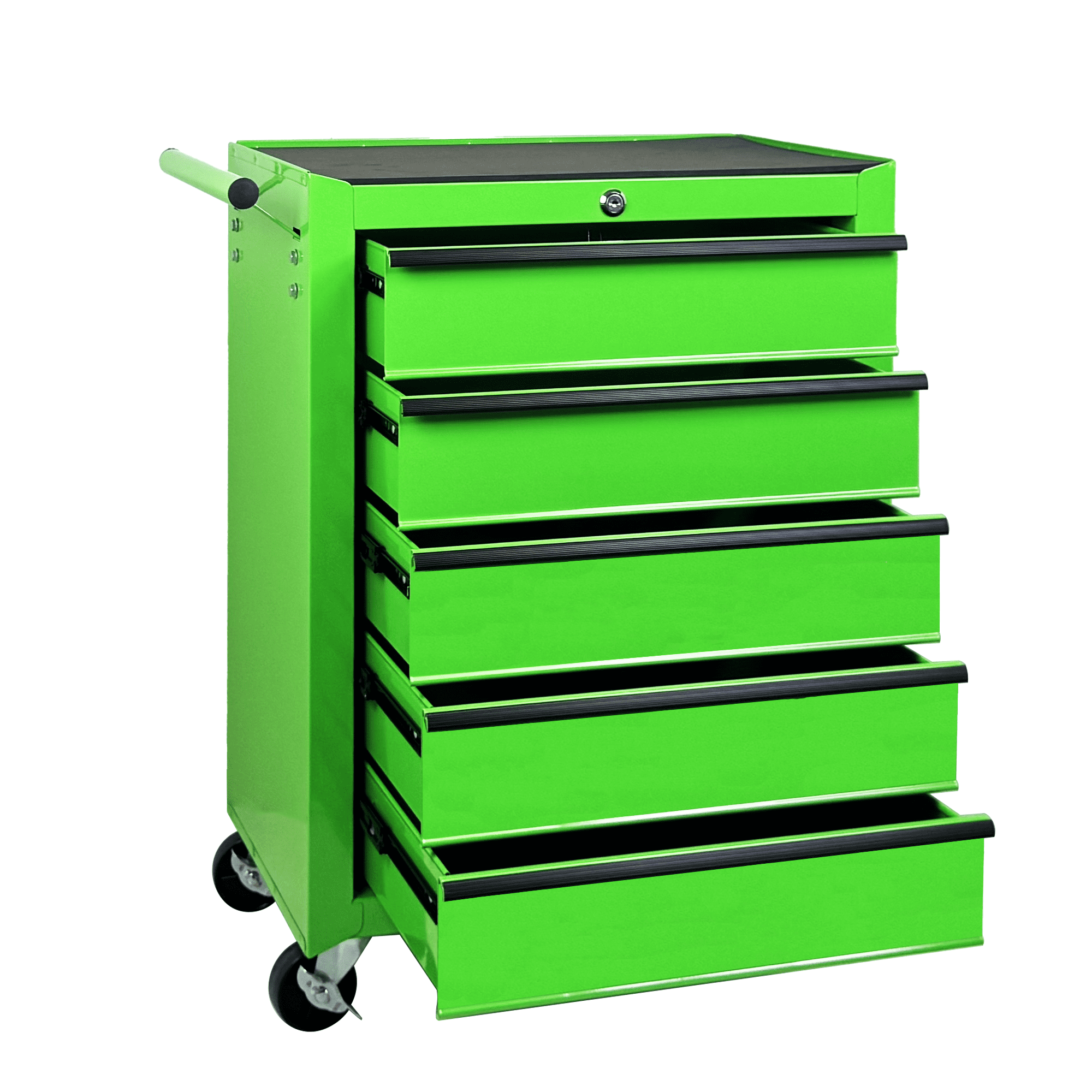 Rolling Metal Tool Chest,20 Inch 5-Drawer Tool Storage Cabinet with Lockable Casters & Steel Top Work Surface, Removable Tool Box, Mobile Tool Cart Organizer for Garage Workshop,Green