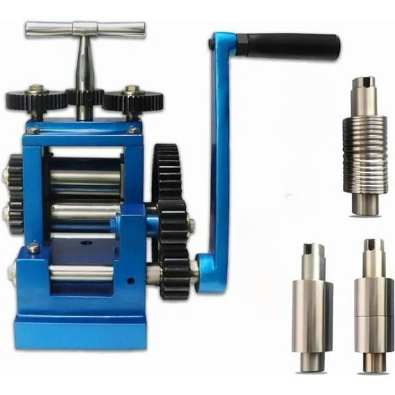 SIMOND STORE- Rolling Mill Machine, 3 Inch (76 mm), 5 Rollers Combination Manual Rolling Mills for Jewelry Making, Tabletting Jewelry Tool for Metal Sheet and Wire