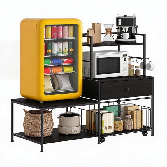 Rolling Mini Fridge Stand 35.8
