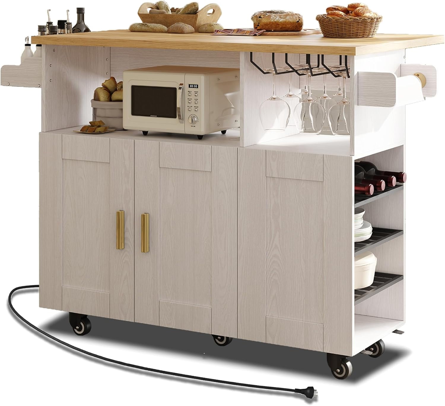 Wood Bar Carts | Wooden Bar Cart With Wheels & Rustic Bar Cart