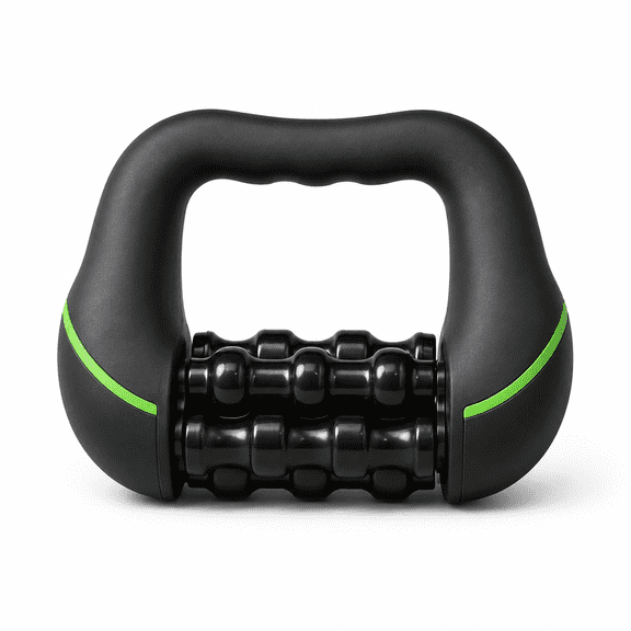Rolling Muscle Massager Roller for Full Body Pain Relief 3-Speed Rotary Deep Tissue Massage Tool for Neck Back Shoulder and Legs Anti-Slip Handheld Manual Roller for Muscle Recovery and Circulation