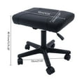Rolling Office Foot Stool with Wheels, Height Adjustable Leg Rest