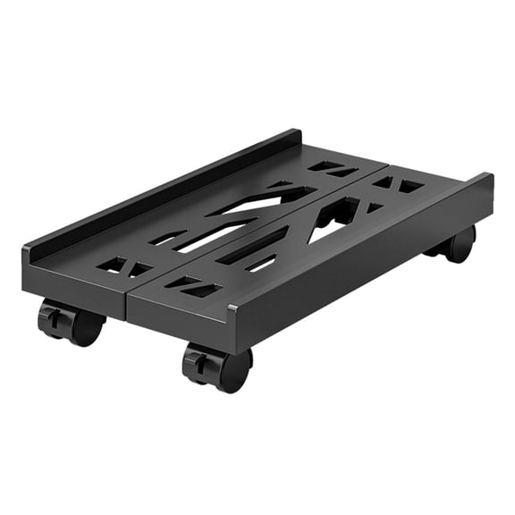 Rolling PC Case Holder Computer Tower Stand Stable Construction Under Desk Holder for Office and Home Use
