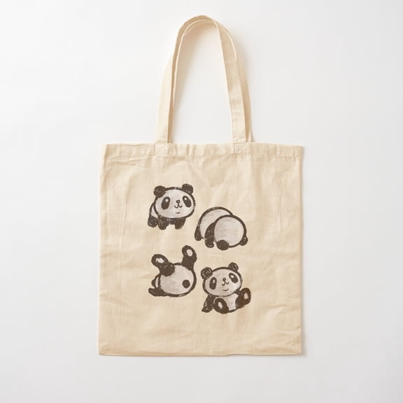 Rolling Panda Cotton Tote Bag Canvas Tote Bag, Family Gift For Mother, Her