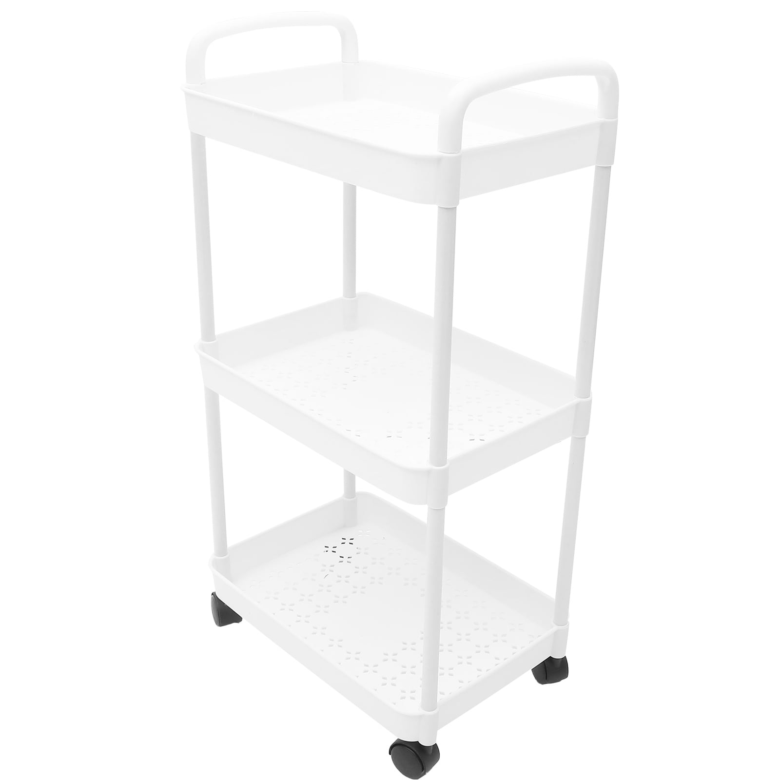 Rolling Pantry Storage Cart Trolley Rolling Cart Organizer for Bathroom Kitchen