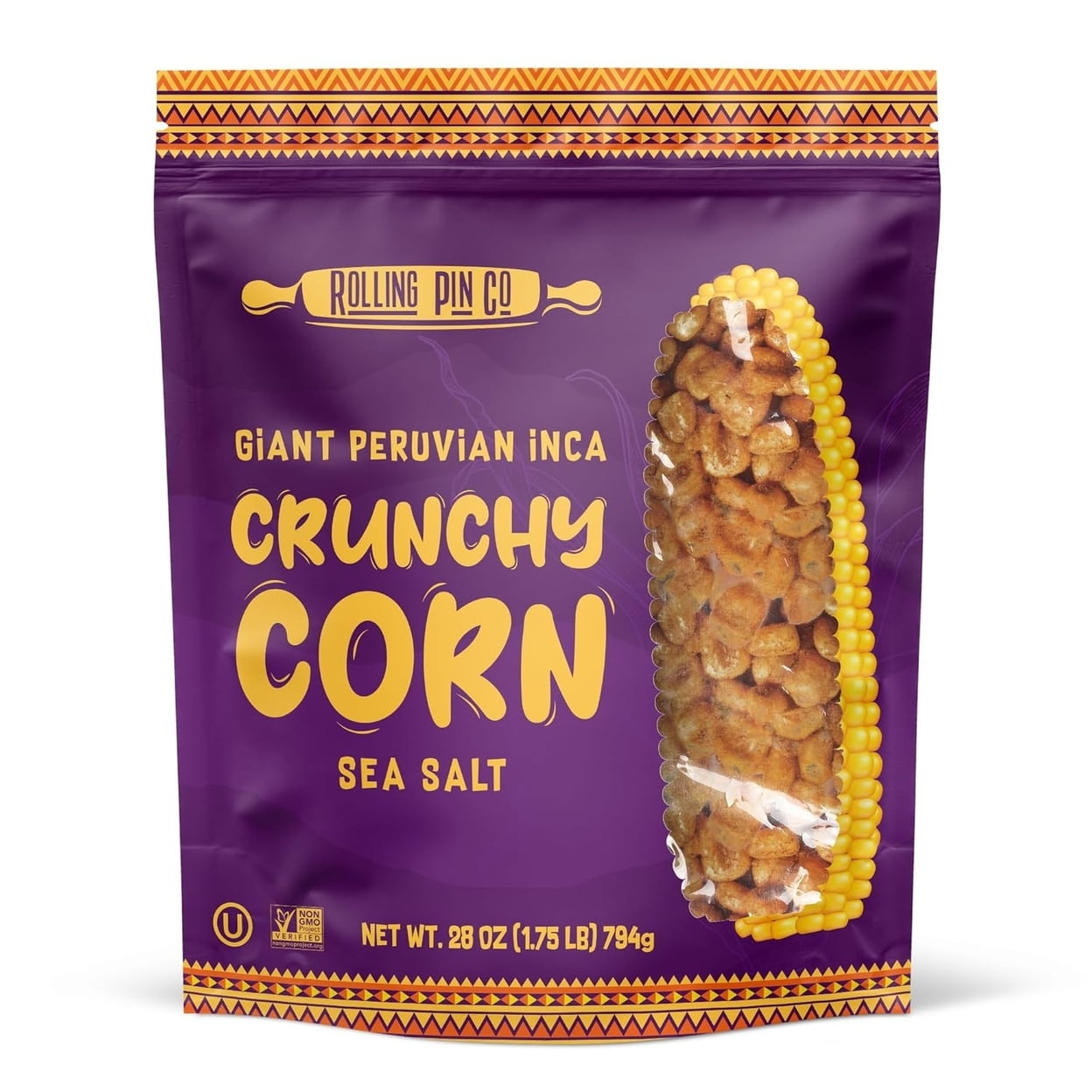 Rolling Pin Co Giant Peruvian Inca Corn Nuts, Sea Salt (28 Ounce)