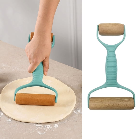 Rolling Pin for Dough with -Head Functionality for Pasta and Dumplings 2-in-1 Kitchen Roller with Mesh Style Rolling -Purpose Flour Tool for Home and Pasta Making 8.66×4.72 inch