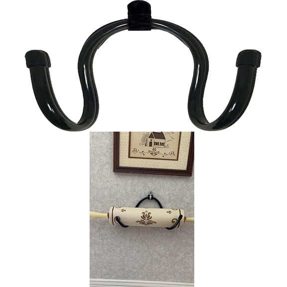 Rolling Pin Holder Rolling Pin Display Rack Rolling Pin Storage Organizers, Home Decor kitchen Wall Mount Hooks Wall Hanging Multi Purpose Bottle Rack - Hardware Included - No Rolling Pin