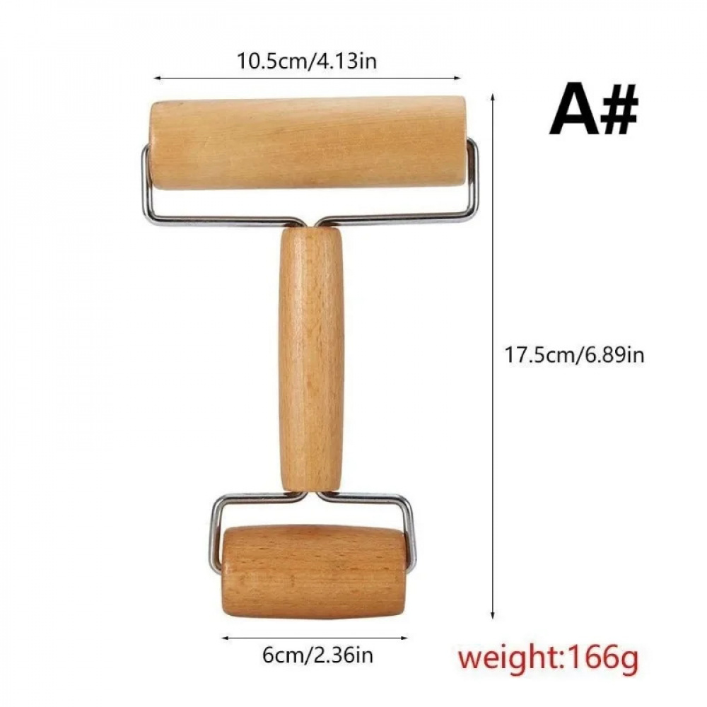 Rolling Pin Pastry and Pizza Baker Roller Wooden Baking Crush Nuts ...
