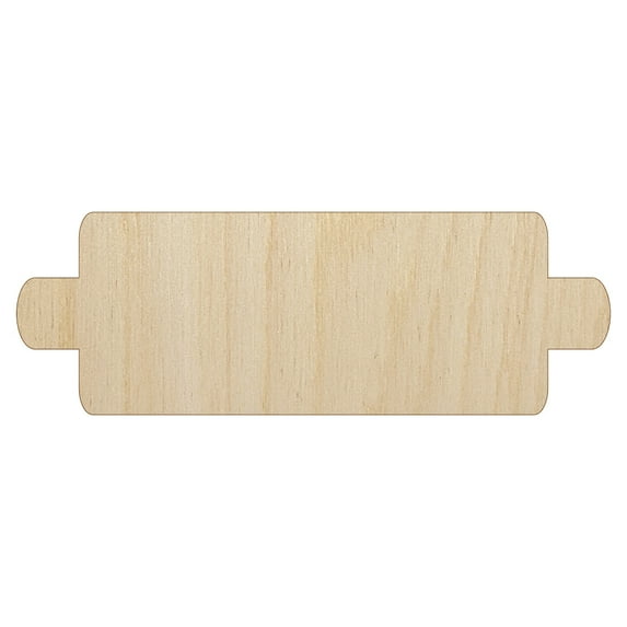 Rolling Pin Solid Baking Wood Shape Unfinished Piece Cutout Craft DIY Projects - 4.70 Inch Size - 1/8 Inch Thick