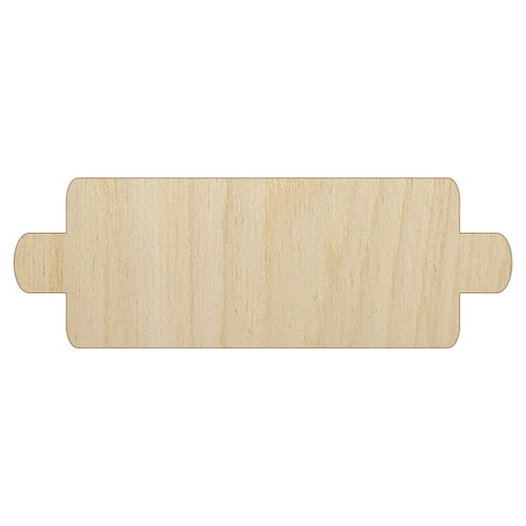 Rolling Pin Solid Baking Wood Shape Unfinished Piece Cutout Craft DIY Projects - 6.25 Inch Size - 1/8 Inch Thick