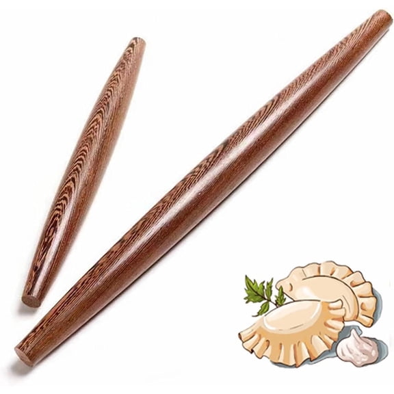 Rolling Pin Tapered Dumpling Rolling Pin 15 Inch 10 Inch 2 count,Wenge Wooden Pin for Dumpling ,Pasta, Pizza, Cookie, Bread Dough Tapered Design with a Smooth Surface
