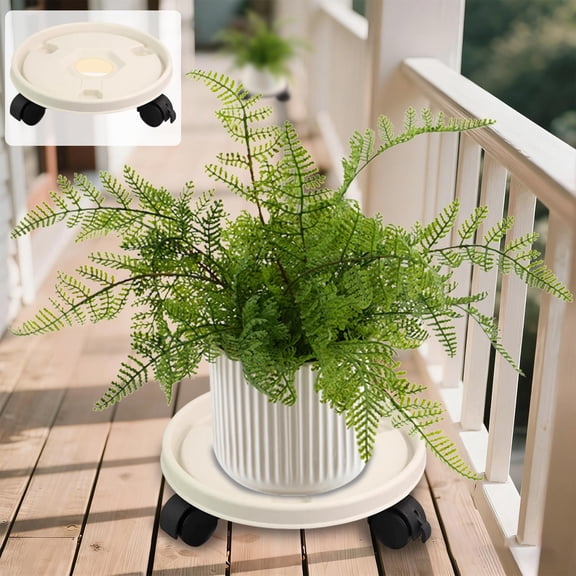 Rolling Plant Stand with Wheels,Plant Caddy with Wheels Heavy Duty Plant Dolly Roller Base with Wheels Round Flower Pot Rack Holder Planter Trolley Tray