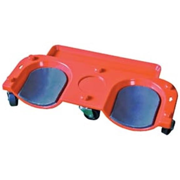 Rolling Plastic Knee Dolly - Red - 350 lbs Capacity - Comfortable Design