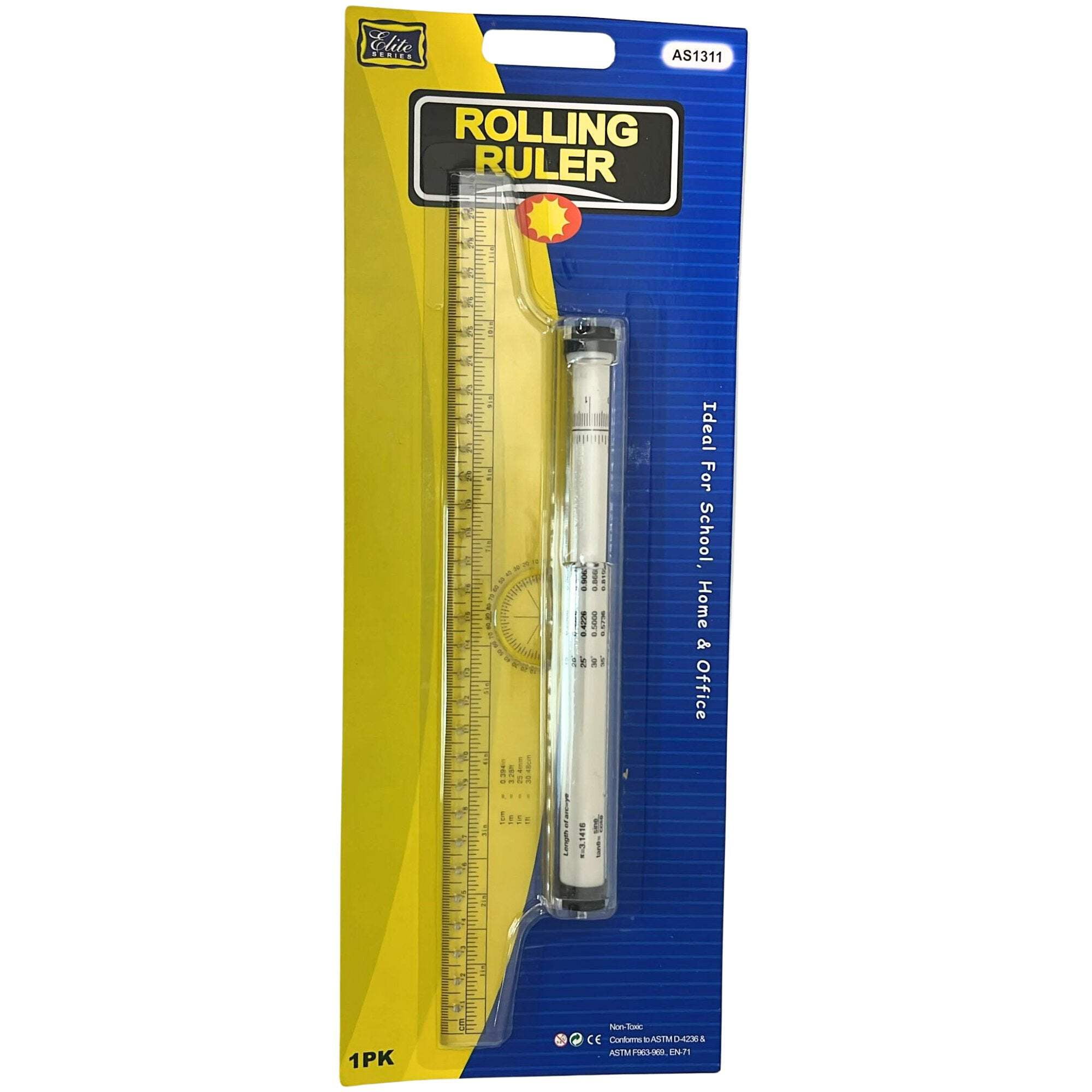 Rolling Ruler for Curved and Straight Lines: 1CT - Walmart.com