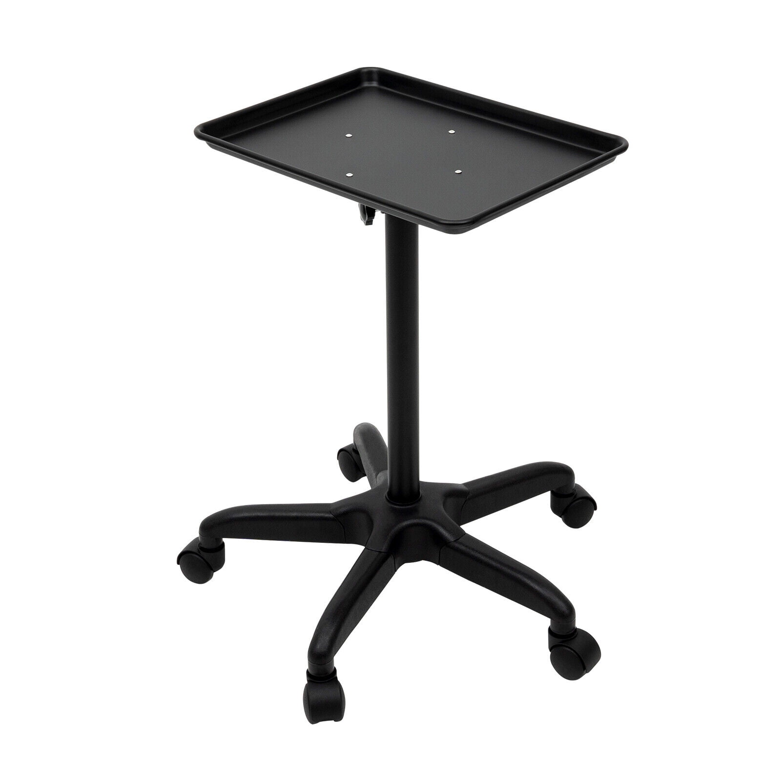 Rolling Salon Tray Stand Rolling Service Instrument for Hair Stylist Beauty Hairdresser Salon (Black)