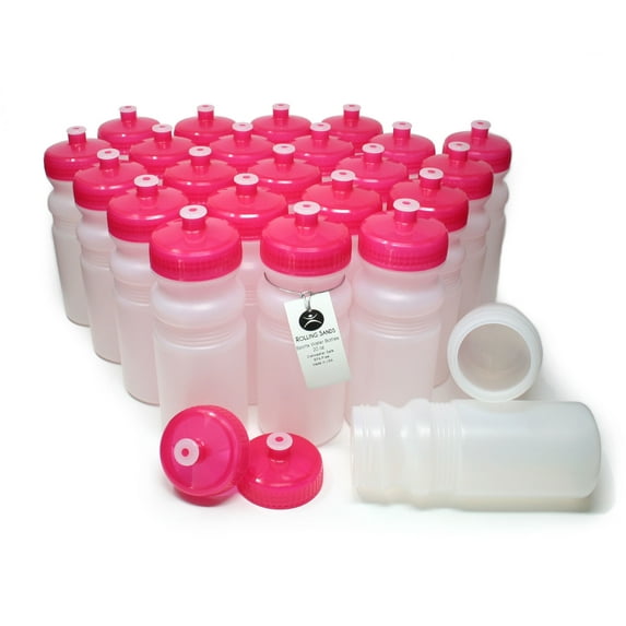 Rolling Sands 20 oz Sports Water Bottles 24 Pack, USA Made, BPA-Free, Dishwasher Safe