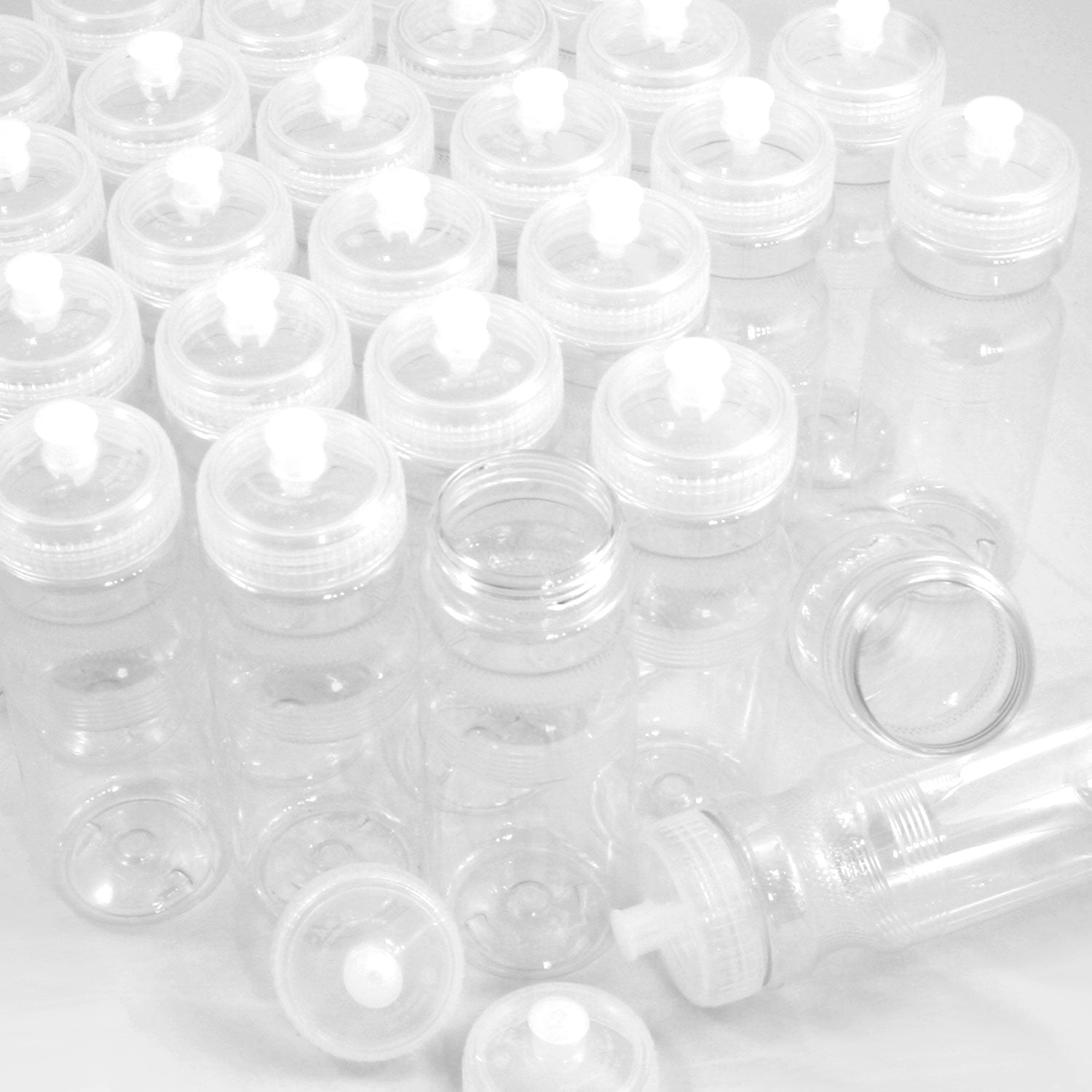 Rolling Sands BPA-Free 24 Fluid Ounce Clear Sports Water Bottles, Bulk 100 Pack, Made in USA
