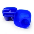 thumbnail image 1 of Rolling Sands Reusable Snack and Dip Bowls, 5 Pk, USA Made, BPA-Free Dishwasher and Microwave Safe Personal Size Plastic Divider Blue Bowls, 1 of 9