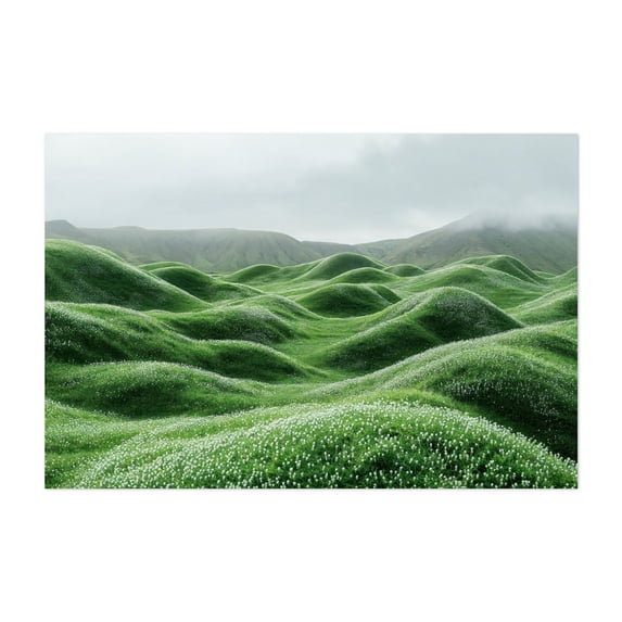 Rolling Serenity - Tuscany Italy Photography Nature Landscape Scenic Surrealism Pastoral Wilderness Countryside Unframed Wall Art Print 32 x 48 inches