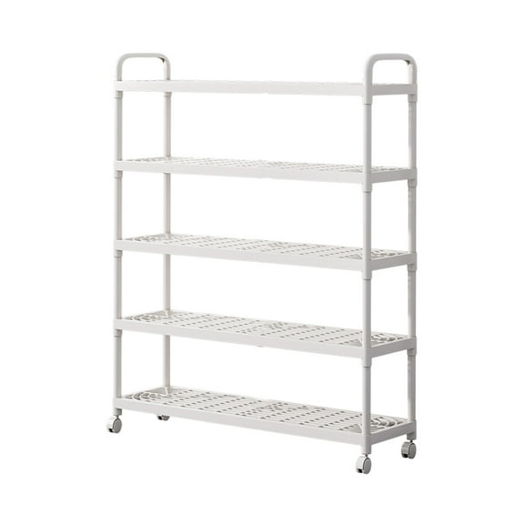 Rolling Shoe Rack with Wheels, Stackable Shoe Organizer for Entryway, Garage, Dorm, Heavy Duty Shoe Storage Shelf for Boots, Sneakers, Multi-Tier Rack for Small Spaces